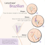 Set per depilazione brasiliana stencil e rasoi per bikini LadyShape